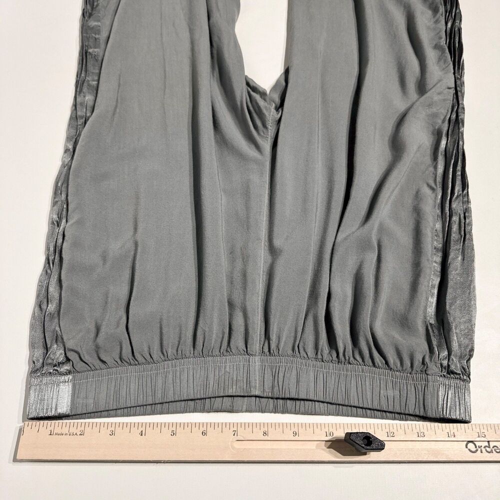 Hard Tail Forever Gray Rayon Wide Leg Pants Elastic High Waist Women Size L (A3) - Picture 5 of 8